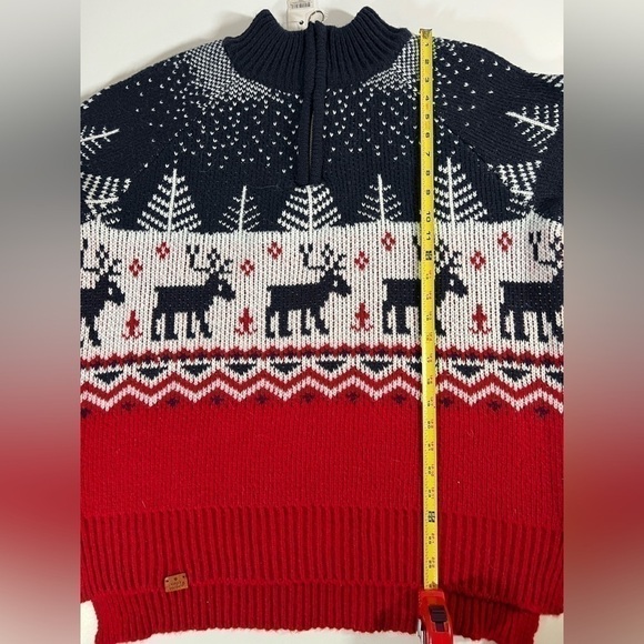 Simply Southern quarter zip deer winter sweater oversized sz L womens skiing - Picture 10 of 12